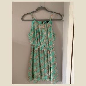 Flowy floral mid length dress